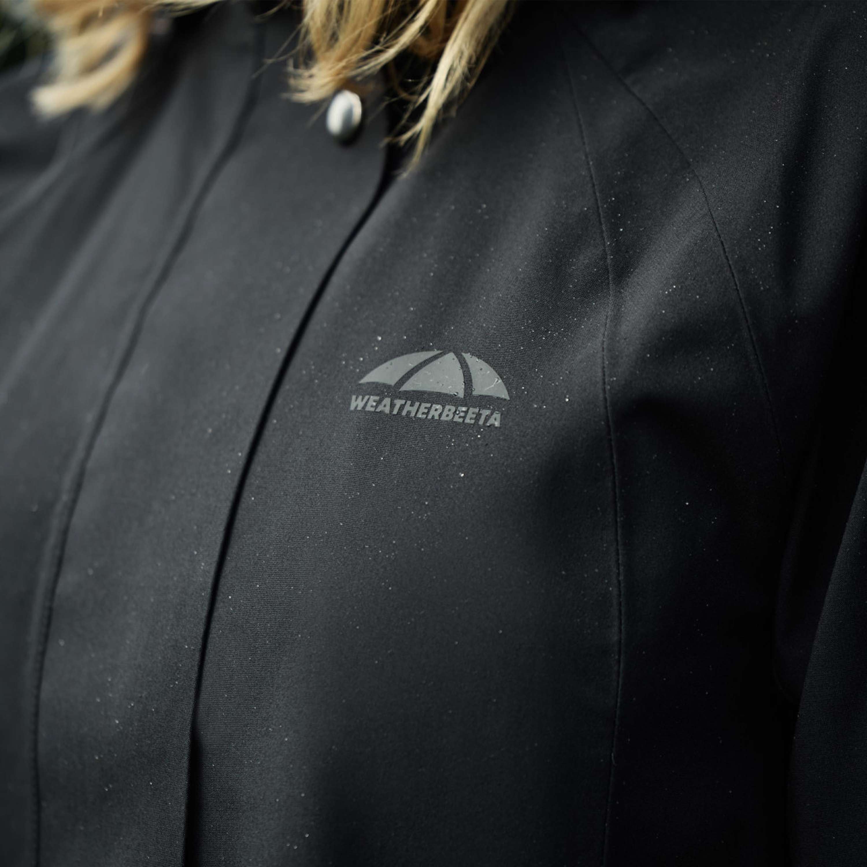 WeatherBeeta Lange Jas Windbreaker Reflective Longline Zwart