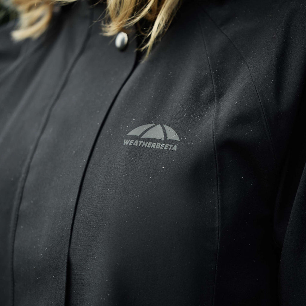 WeatherBeeta Lange Jas Windbreaker Reflective Longline Zwart