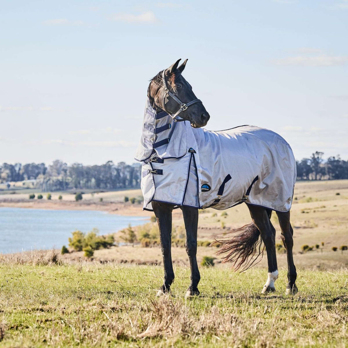 WeatherBeeta Vliegendeken ComFiTec Hexi Combo Silver/Navy/White