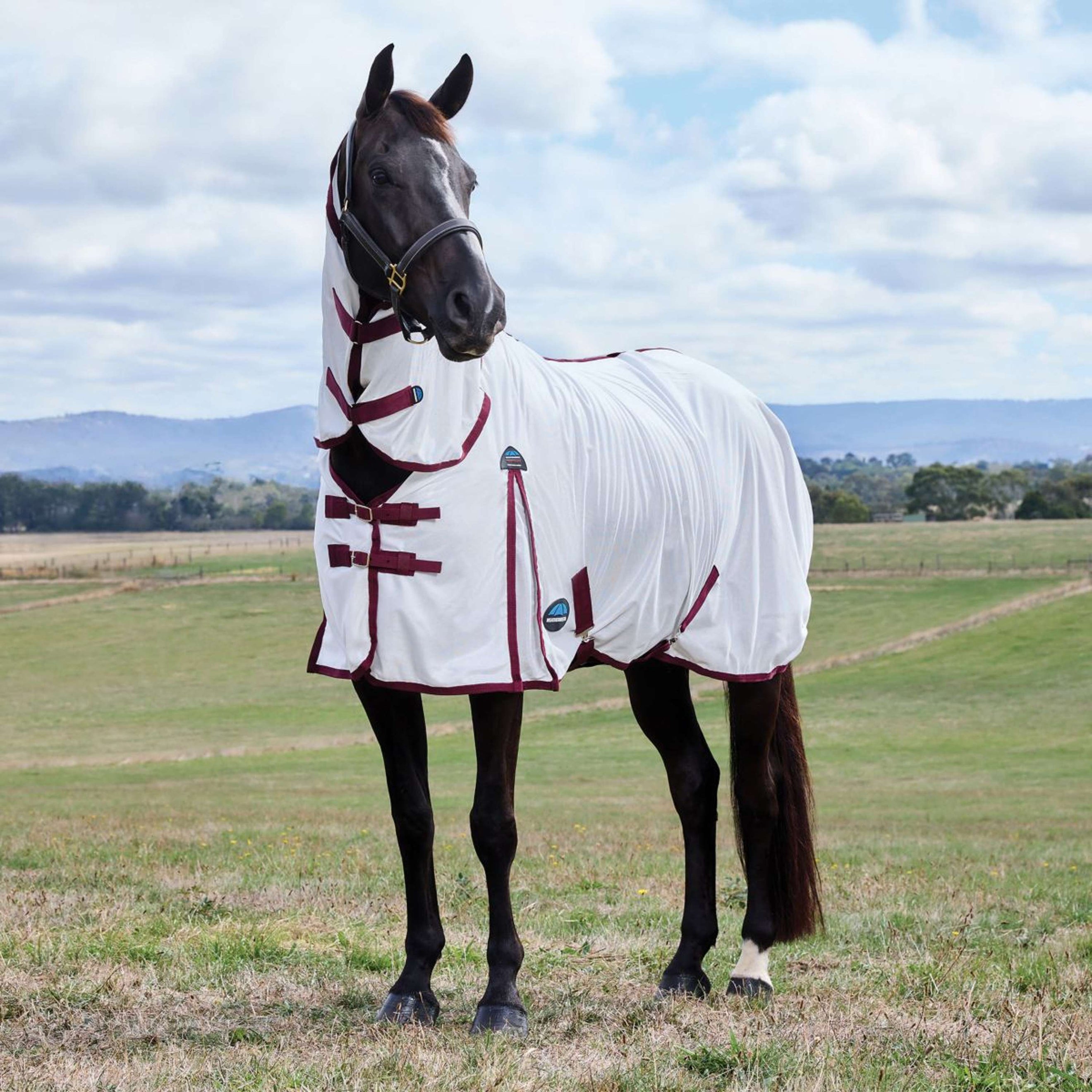 WeatherBeeta Vliegendeken ComFiTec Essential Combo Wit/Burgundy WeatherBeeta Vliegendeken ComFiTec Essential Combo Wit/Burgundy