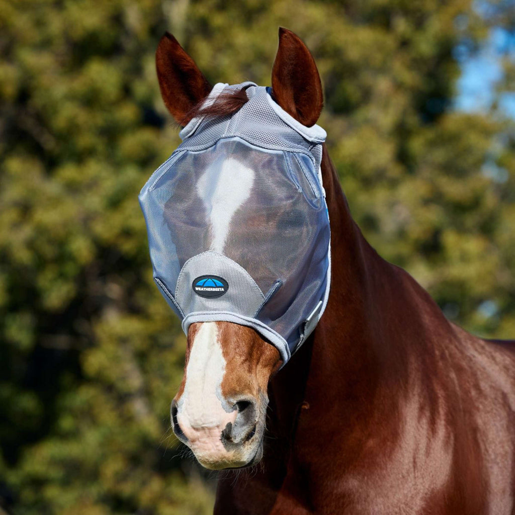 WeatherBeeta Vliegenmasker ComFiTec Fine Zonder Oren Grijs
