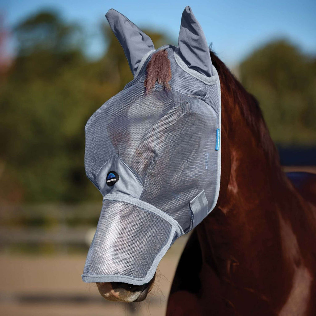 WeatherBeeta Vliegenmasker ComFiTec Durable met Oren en Neus Grijs