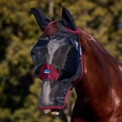 WeatherBeeta Vliegenmasker ComFiTec Fine met Oren en Neus Black/Burgundy