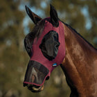 WeatherBeeta Vliegenmasker ComFiTec Luxe Stretch met Oren en Neus Burgundy/Zwart