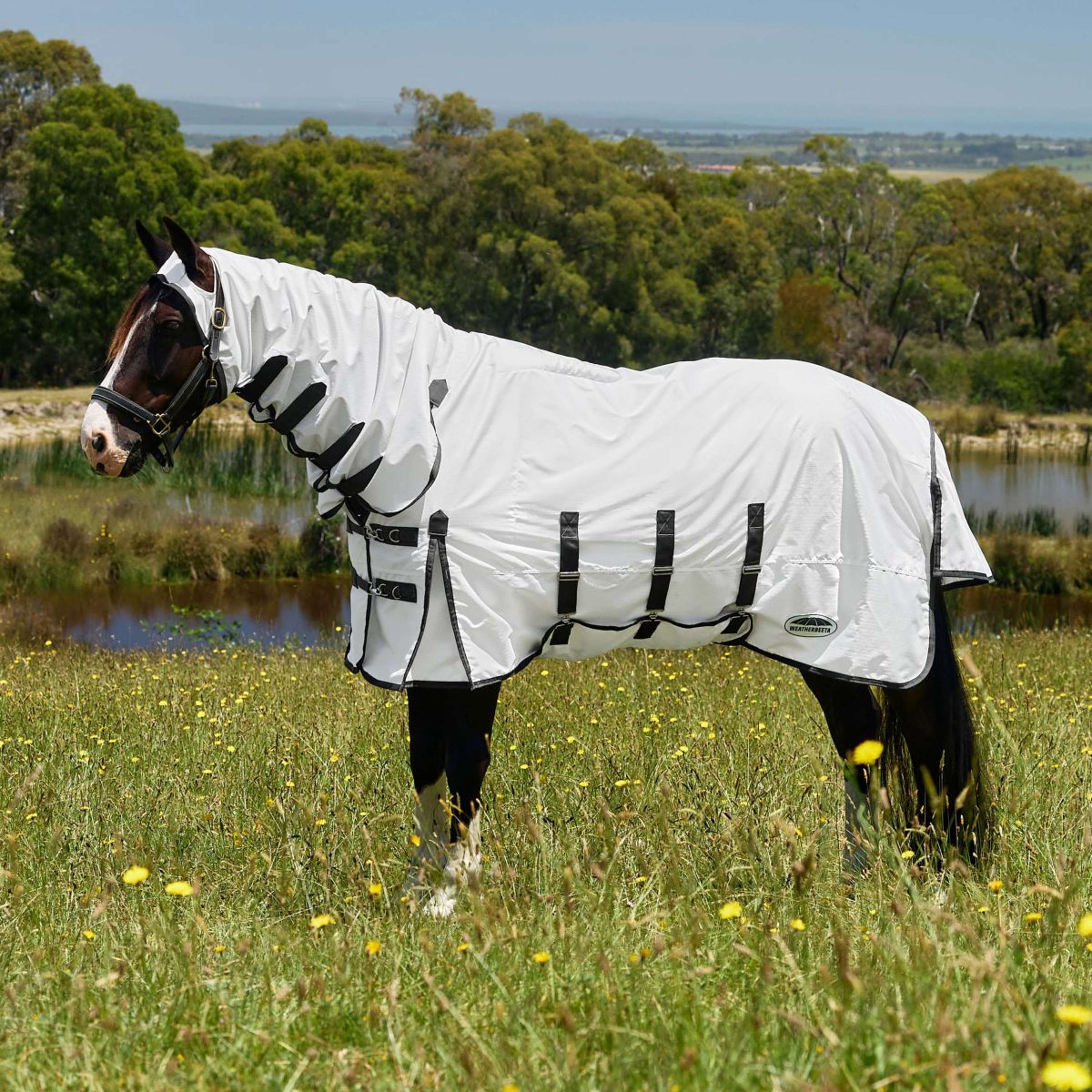 WeatherBeeta Eczeemdeken ComFiTec Sweet Itch Combo Wit/Charcoal