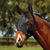 WeatherBeeta Vliegenmasker ComFiTec Deluxe Stretch met Oren Zwart/Zwart