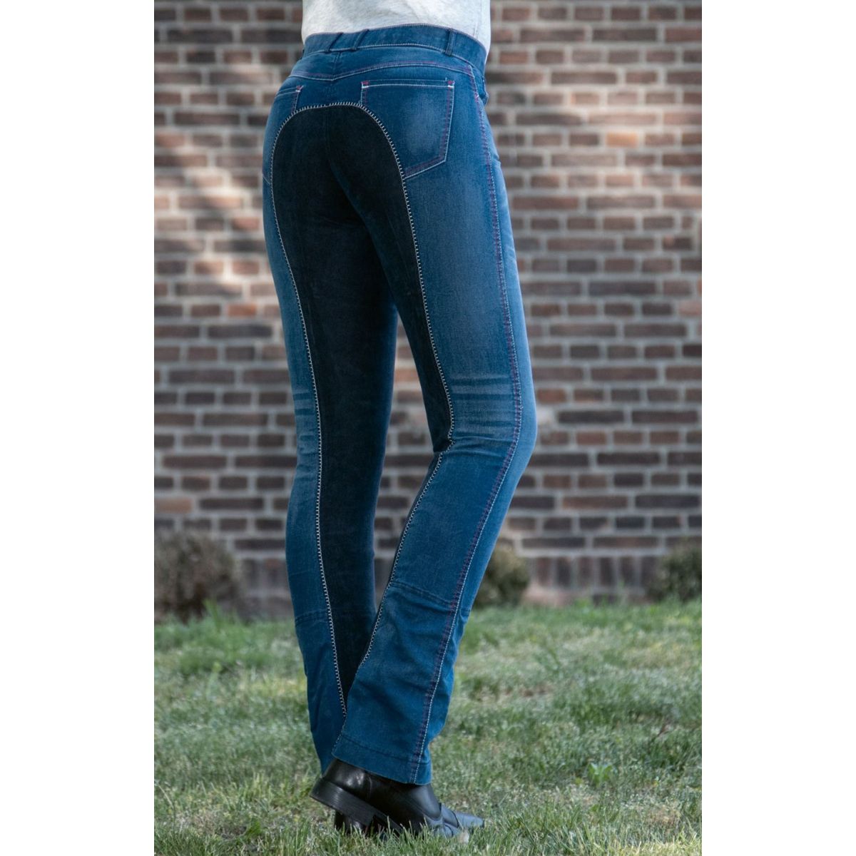 HKM Jodhpur Rijbroek Summer Denim Jeans Blauw/Donker blauw