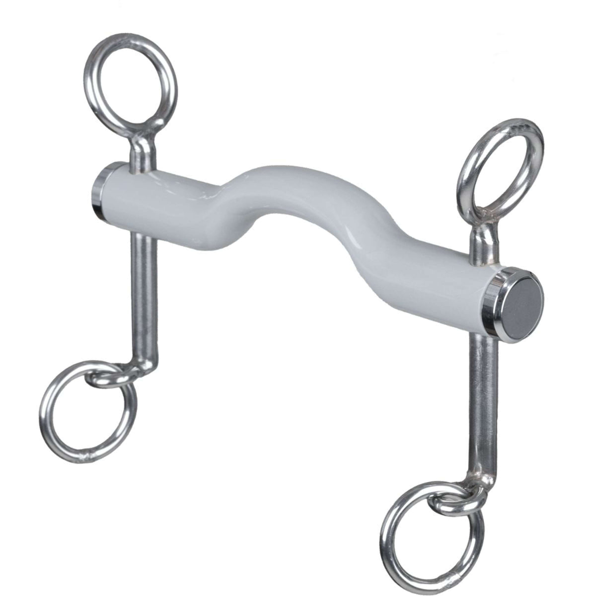 Beris Dressuurstang Gebogen Stang Short Soft Wit